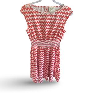 Kate Spade Red and White Chevron Casual Dress